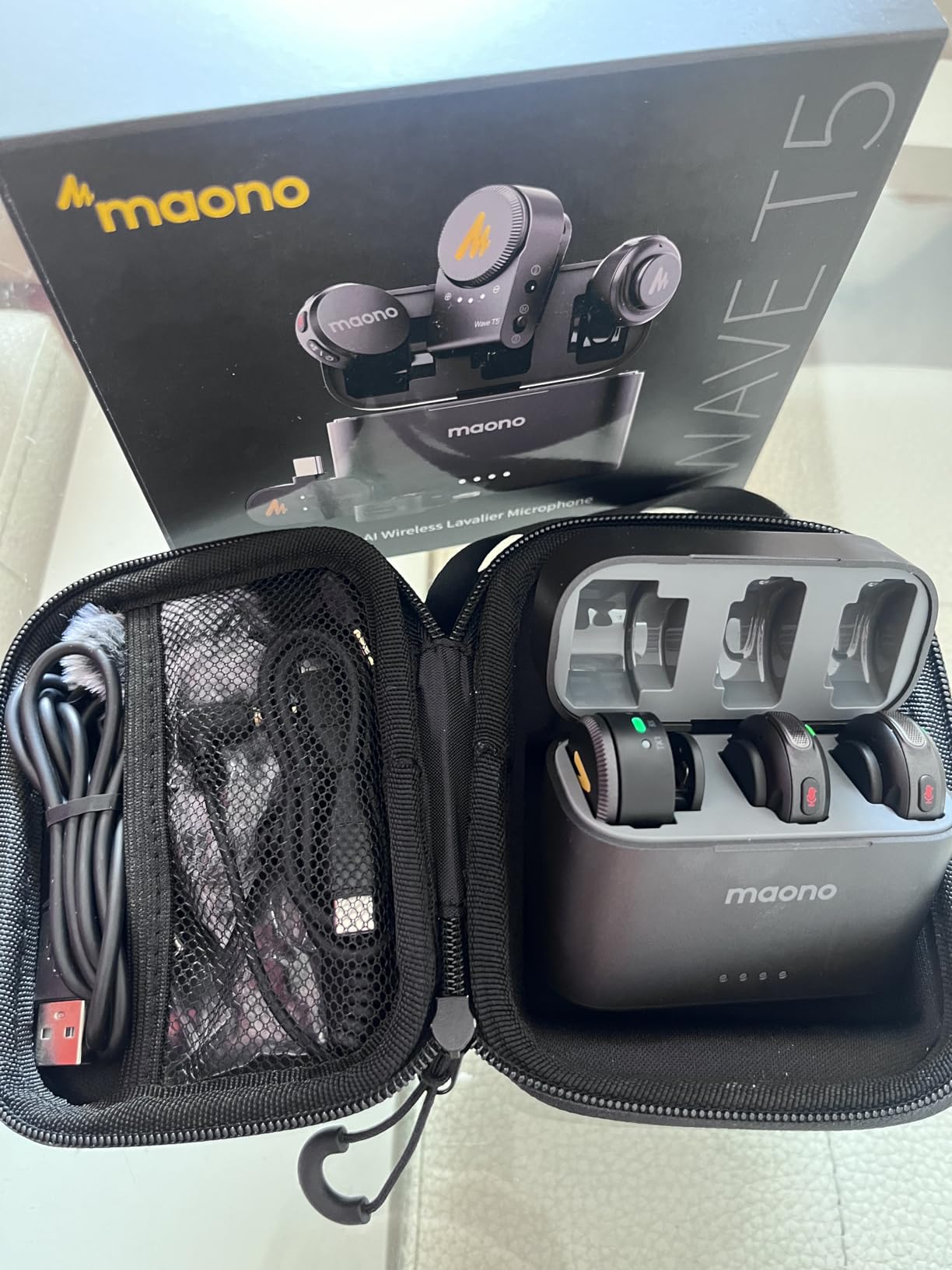 MAONO Wave T5 Wireless Lavalier Microphone for iPhone/Android/Camera/PC customer photo 1