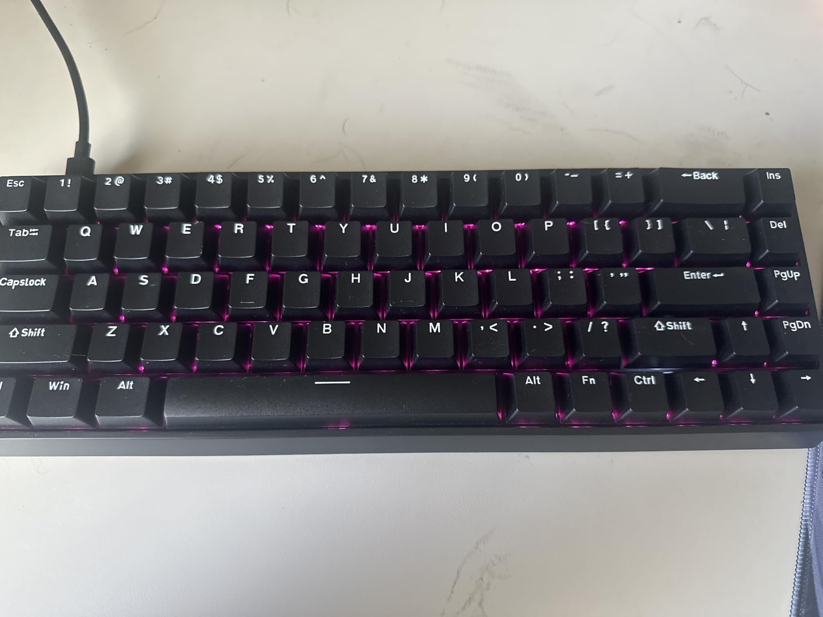 AULA WIN68 HE Mechanical Gaming Keyboard 60%, Hall Effect Magnetic Switch, Fast Trigger Mode Adjustable Actuation, 8000Hz Polling Rate, RGB Backlit, Wired Black Keyboard for Laptop/PC Gamer customer photo 2