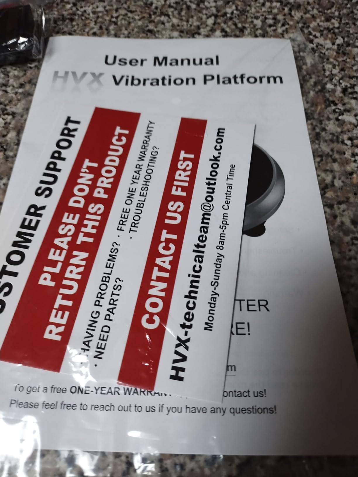 HVX Vibration Plate Exercise Machine 450 lbs Capacity Lymphatic Drainage customer photo 1