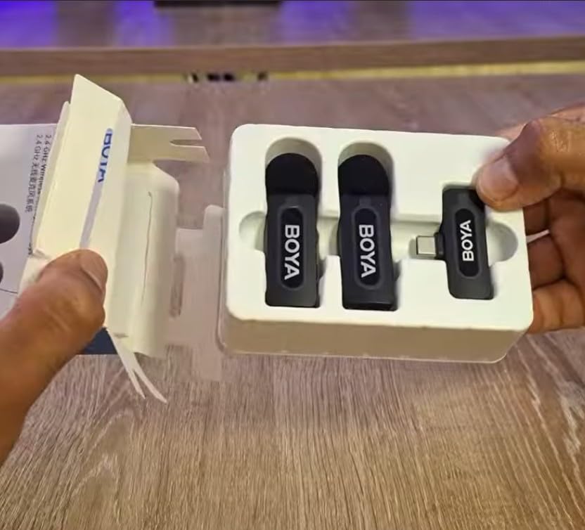 BOYA BY-V20 Wireless Microphones for iPhone 17/16/15 & Android/Laptop customer photo 1