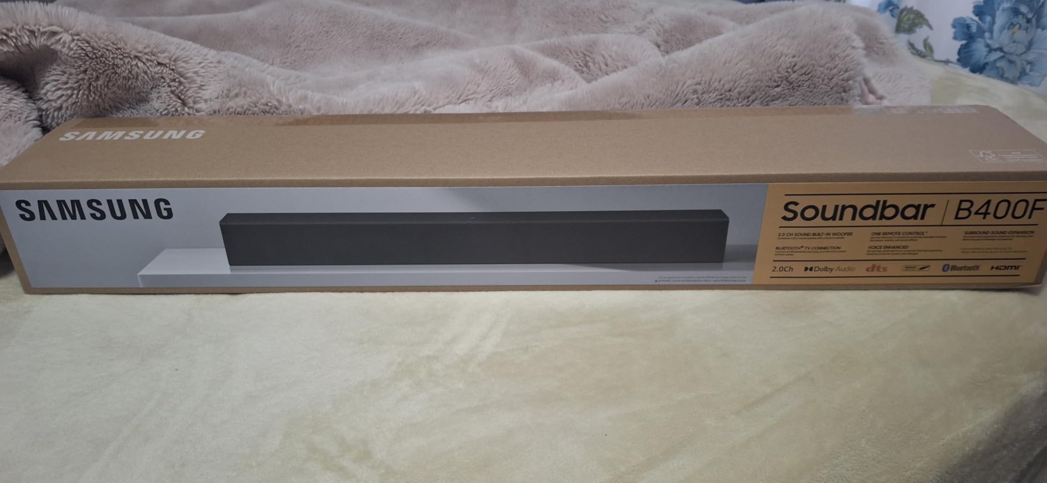 Samsung B-Series Soundbar HW B400F 2.0 ch Soundbar with Built in Subwoofer (2025 Model) One Remote Control, Surround Sound Expansion, Voice Enhance Mode customer photo 1