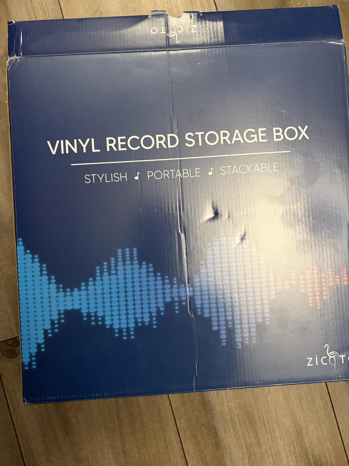 Decorative Vinyl Record Storage Box for 50+ Single Records - LP Holder customer photo 2