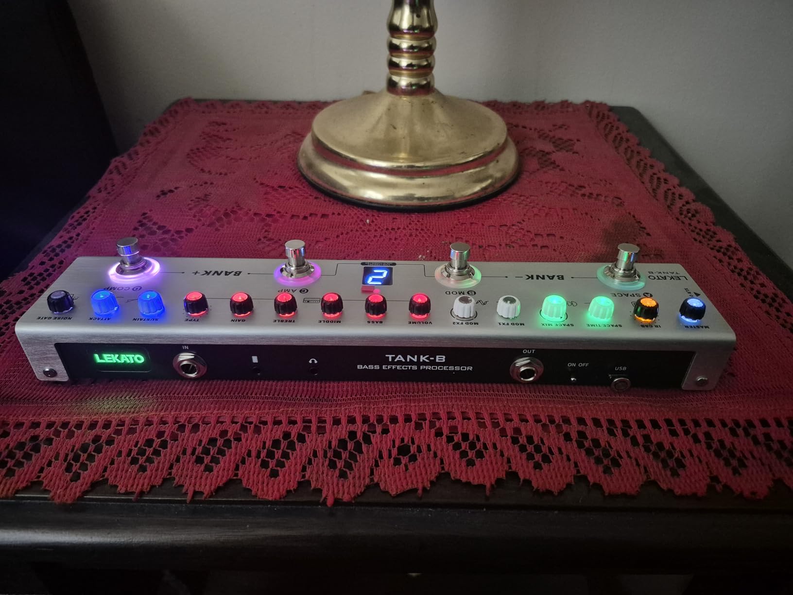 LEKATO Multi Effects Guitar Pedal, Electric Guitar Effects Pedal, Pocket Rechargeable Effects Processor with 6 Effects Modules, 80 Presets, 20 IRs, BT Audio, Headphone Output customer photo 1