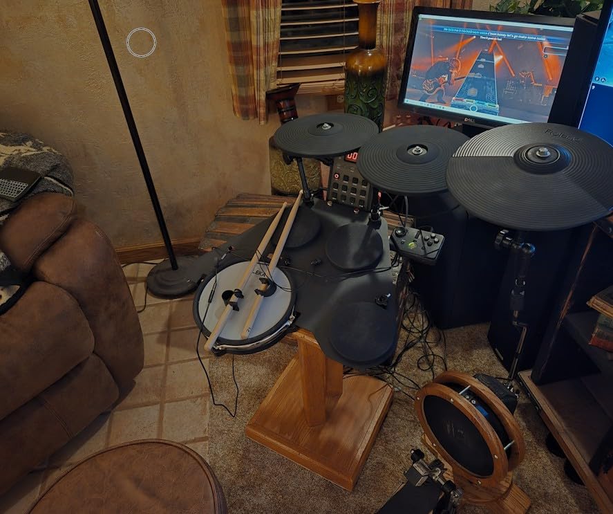 LEKATO CPD-1000 Electronic Drum Set with Quiet Mesh Pads, Portable Electric Drum Set, 220+ Sounds, USB MIDI, 2 Robust Footswitch, Sticks, Travel Bag customer photo 2
