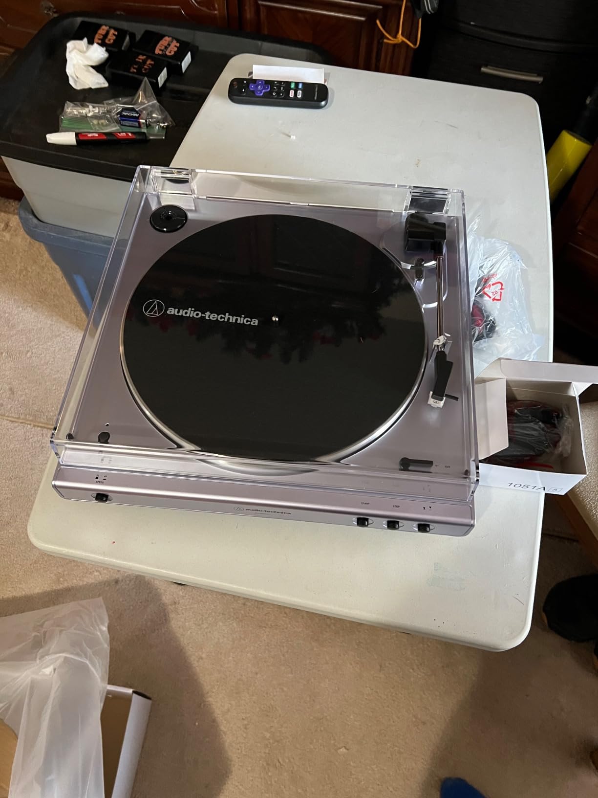 Audio-Technica AT-LPGO-BT Fully Automatic Wireless Belt-Drive Turntable (Gun-Metal/Black) customer photo 2