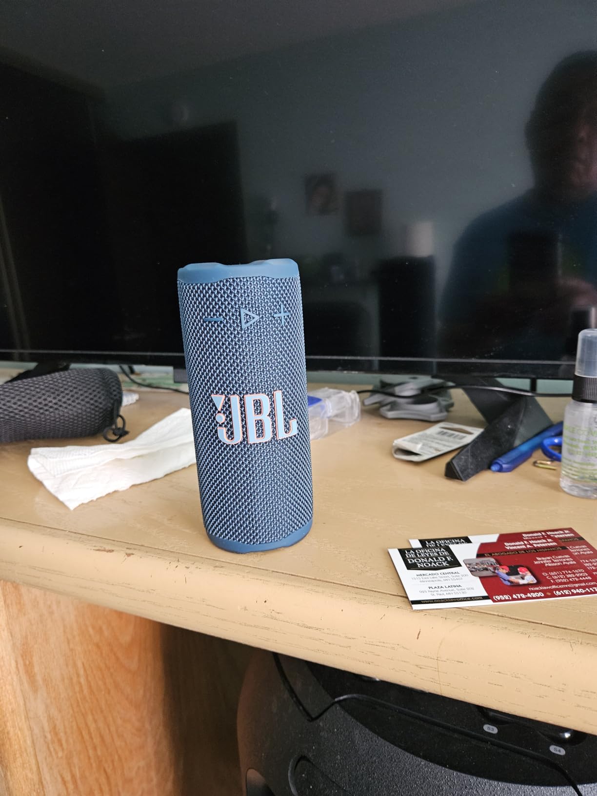 JBL Grip Portable Bluetooth Speaker, Waterproof, Ambient Light - Black customer photo 1