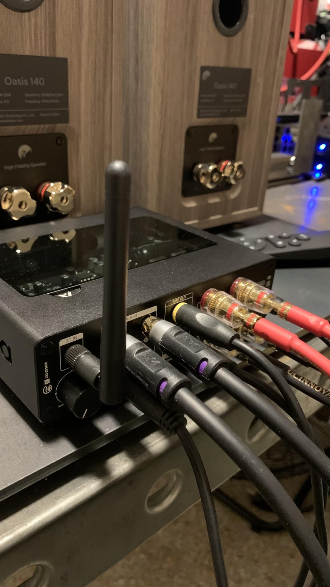 2 Channel Bluetooth Amp: HiFi 300W x2 Stereo Amplifier with BT 5.2 | HPF | Digital VU Meter | SUB Pre-Out | TRS Balanced Input | Tone Control & Remote for Home Theater Bookshelf Speakers (D1) customer photo 2