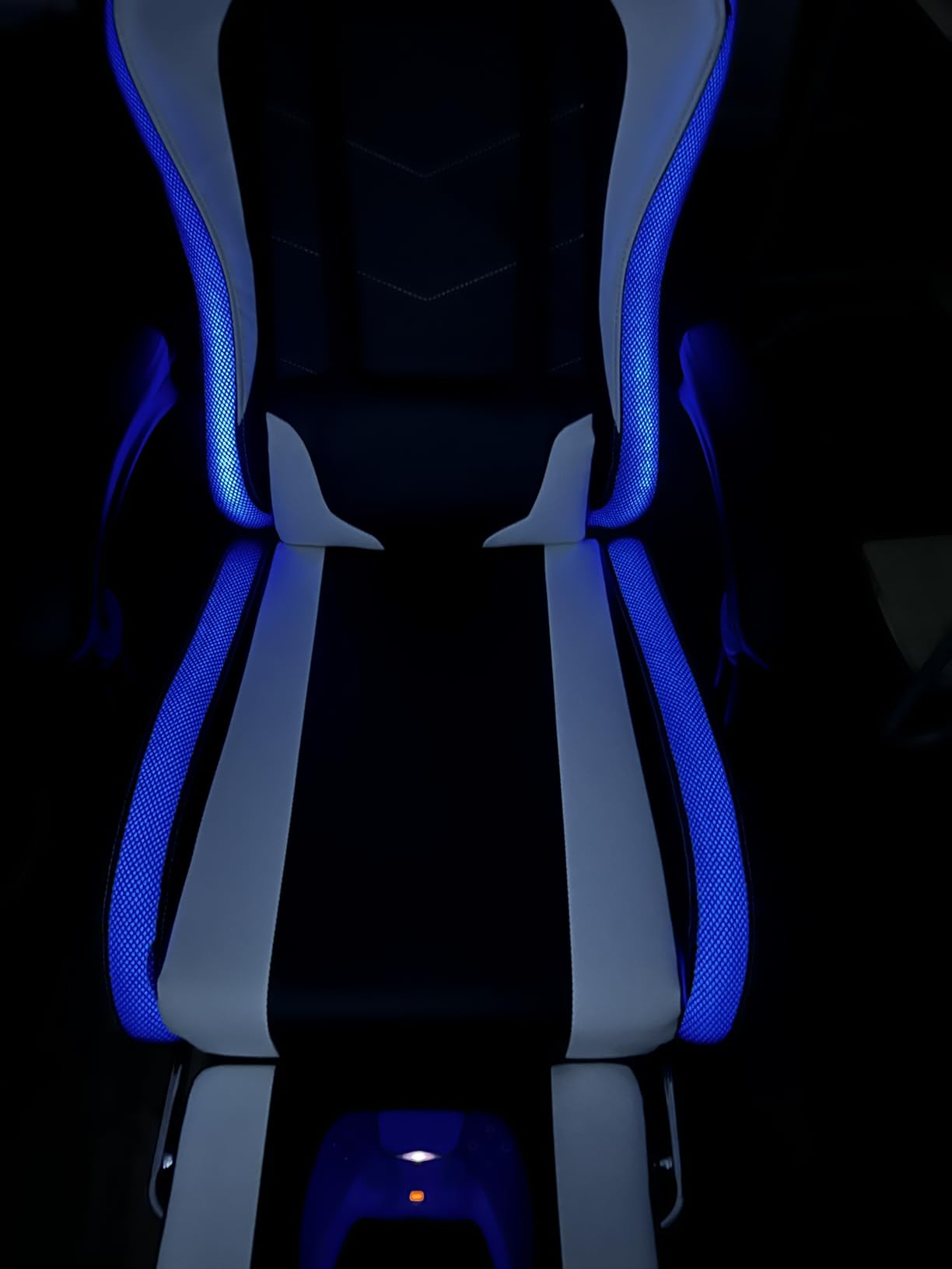 Homall Gaming Chair, Video Game Chair with Footrest and Massage Lumbar Support, Ergonomic Computer Chair Height Adjustable with Swivel Seat and Headrest (RGB Lvory) customer photo 2