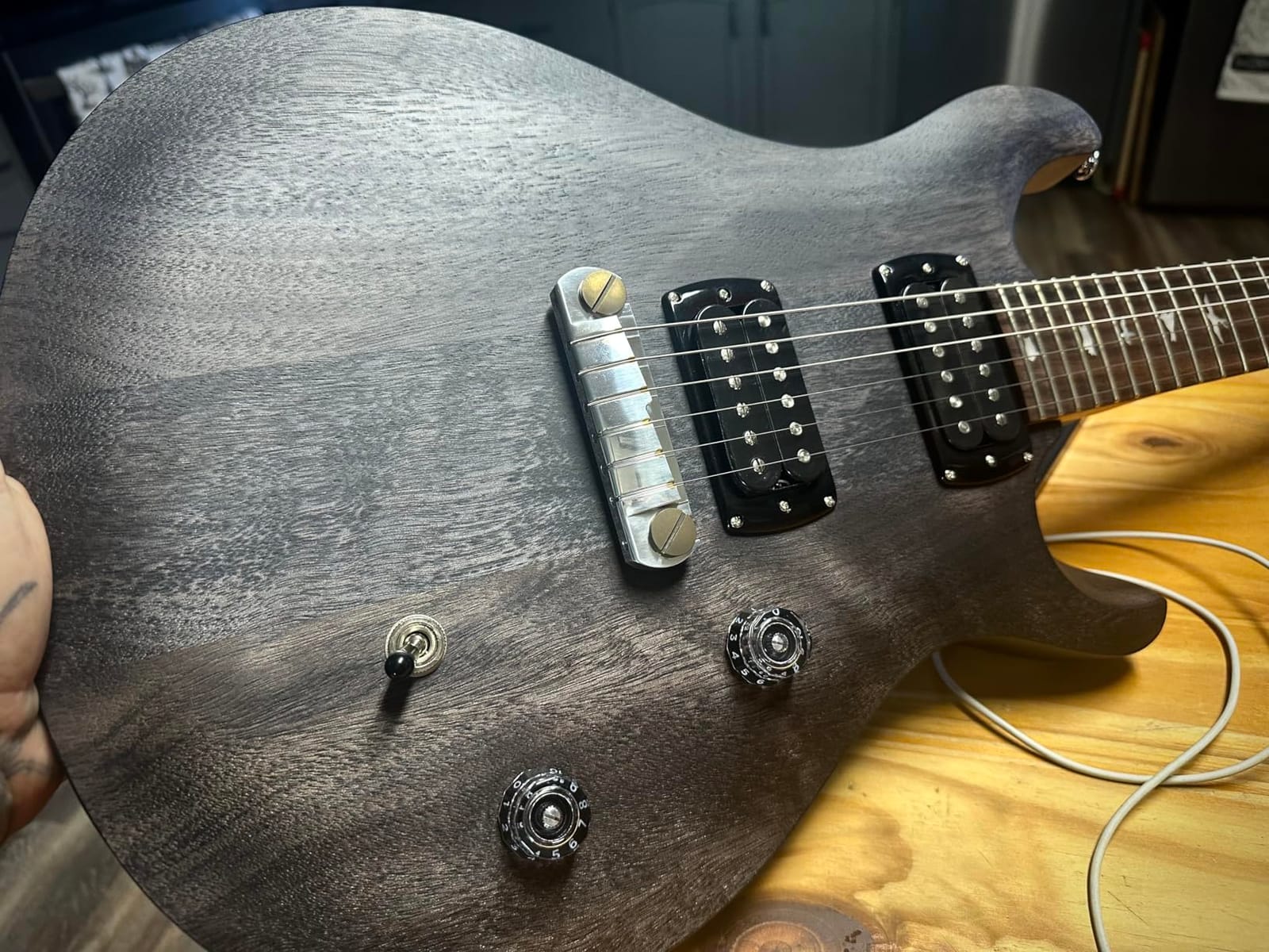 PRS SE CE24 Standard Stoptail Satin, Ice Blue Metallic customer photo 2