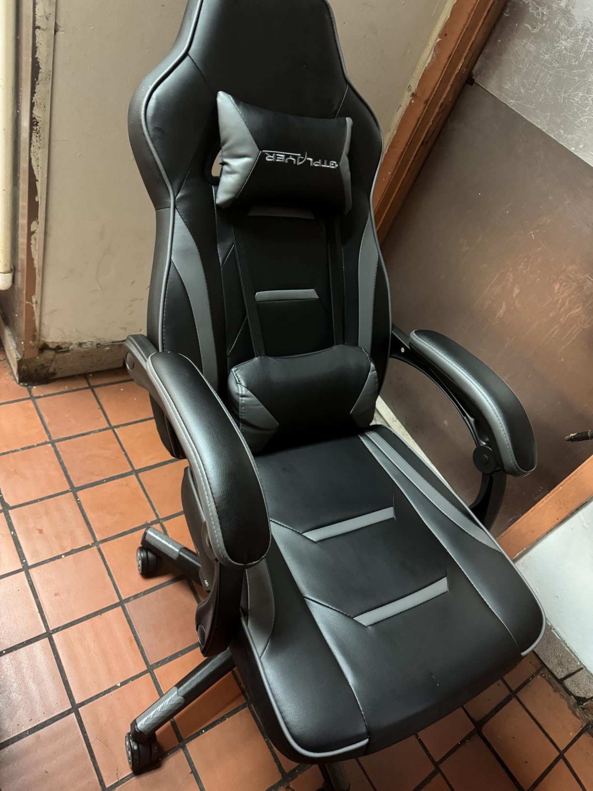 GTPLAYER Gaming Chair for Adults, Big and Tall 350LBS Heavy Duty Office Chair, Ergonomic High Back Lumbar Support and Recliner for Back Pain Relief, Sky Gray customer photo 2