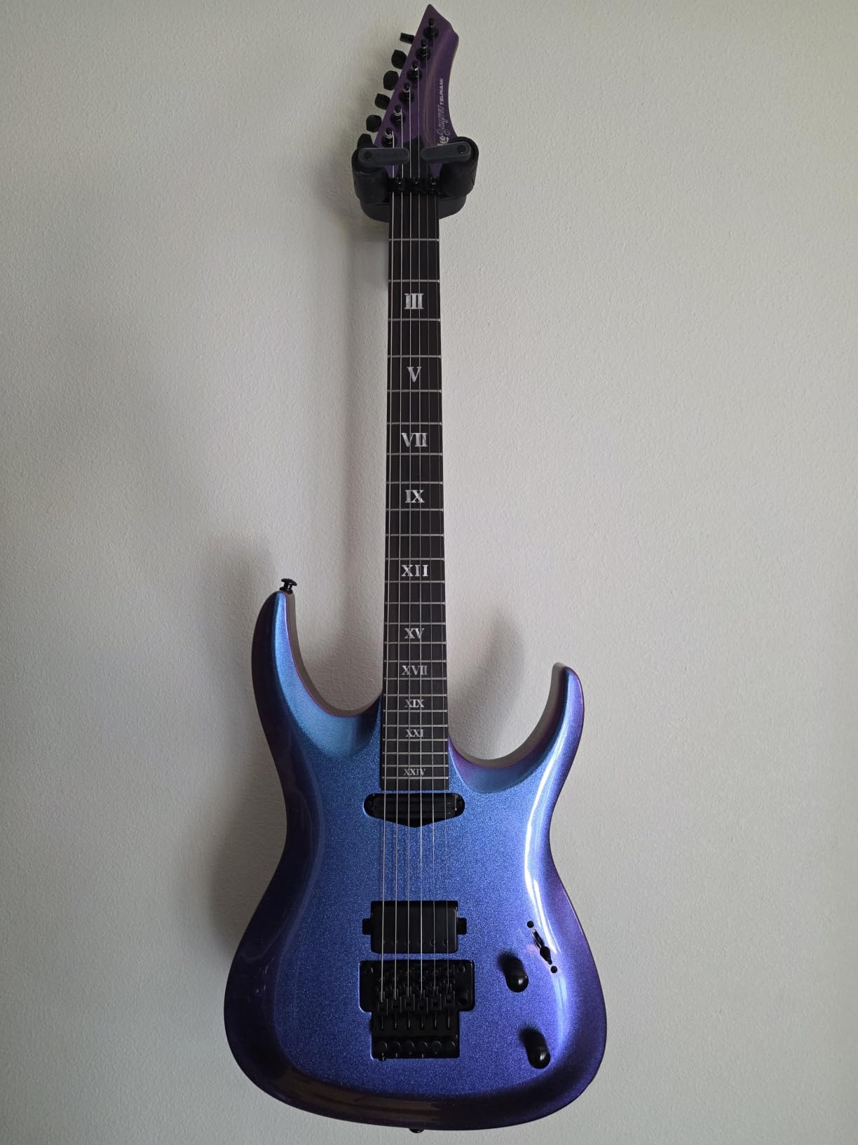 Leo Jaymz Tsunami Electric Guitar Mahogany Body & Roasted Maple Neck, HH Pickups with Rail, Double-Locking Tremolo, 24 Frets (Matte Black) customer photo 1