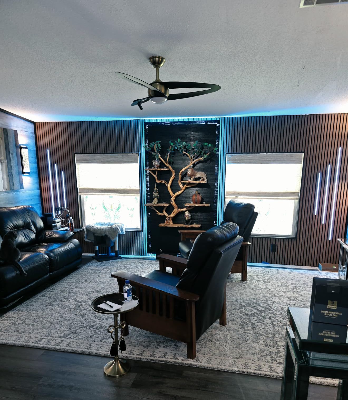 RGB+IC Led Recessed Lighting Kit Wall Panel Lights, 6PCS Smart Color Chasing Wood Slat LED Lights with Alexa & WiFi APP Control, DIY RGB Strip Lighting for Acoustic Panels, Game Room (15″+22″+35″) customer photo 1