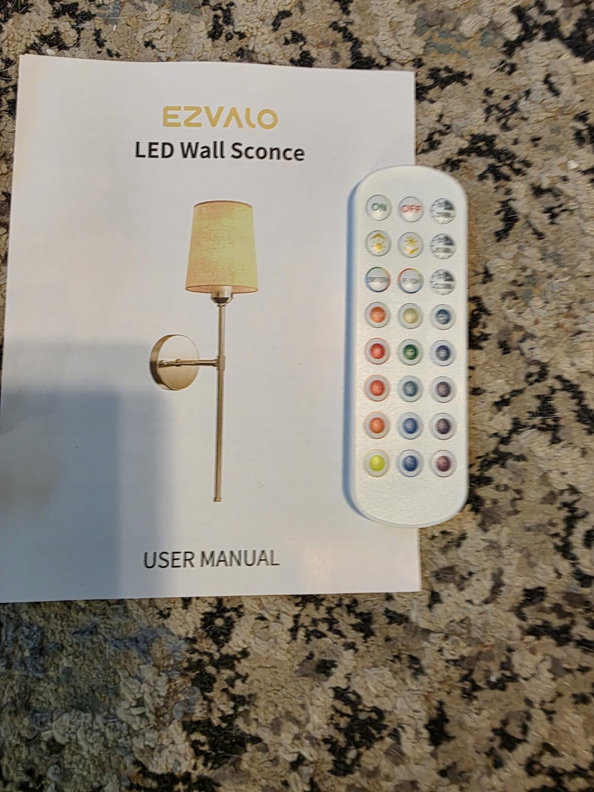 EZVALO Battery Operated Wall Sconces Set of 2, 7500mAh, RGB, Rechargeable Wall Lights with Remote, Dimmable, Magnetic Bulbs, No-Wiring Installation, Wireless Wall Lamps for Bedroom, Living Room customer photo 1