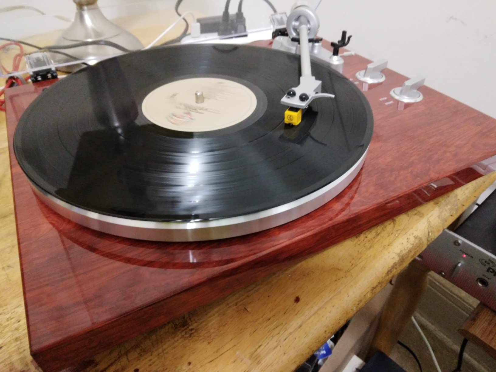 Turntable Record Player Wireless Output Vinyl Players Aluminium Platter Carbon Fiber Tonearm Belt-Drive LP 33 45 RPM Phono Audio AT-3600L MM Cartridge RCA Line Anti-Skate Pitch Control Coffee customer photo 2