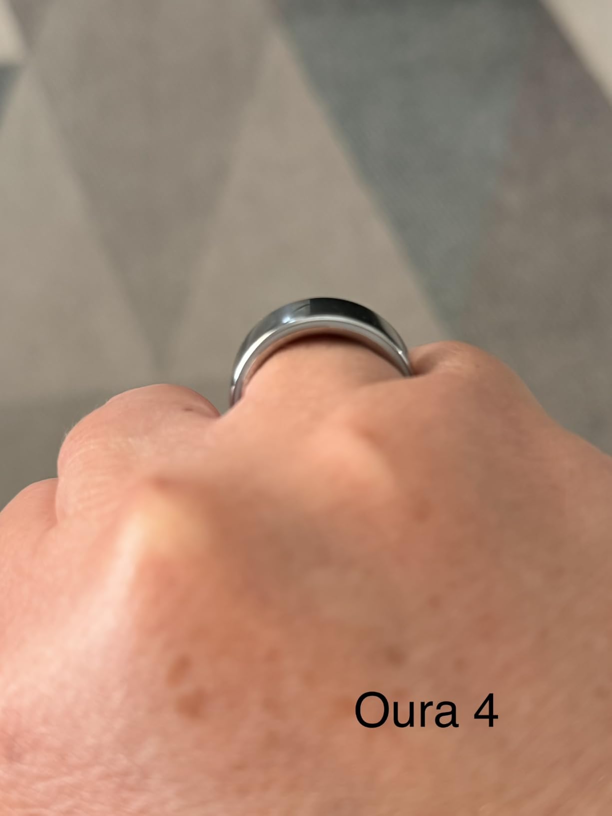Oura Ring 5 Smart Wearable - Silver - Size 8 - Fitness & Sleep Tracker customer photo 1