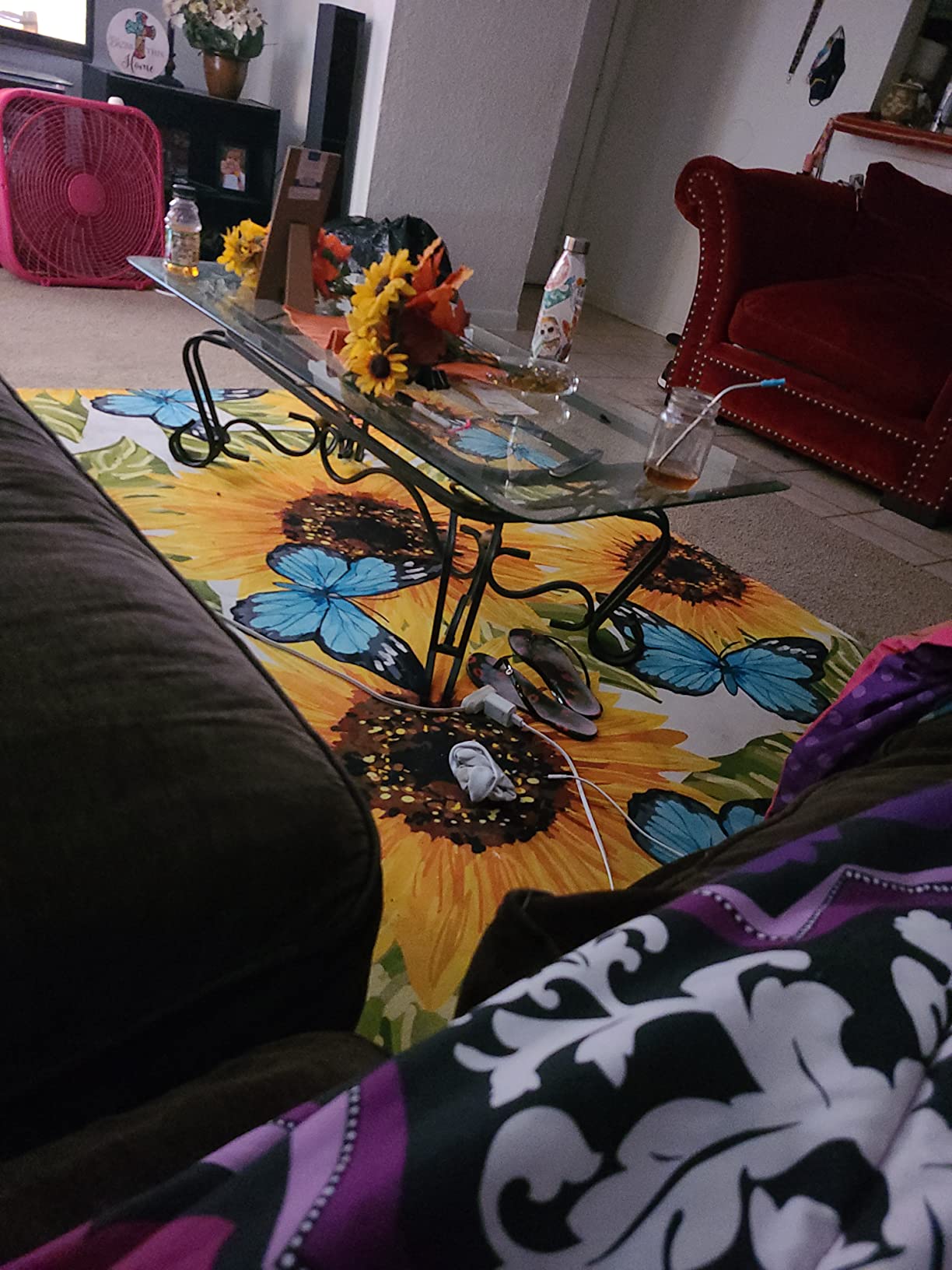 Music Rug 6x9ft for Living Room, Black Music Note Area Rug Non-Slip Machine Washable Rugs for Children Boy Girl Bedroom Music Room Decoration customer photo 1