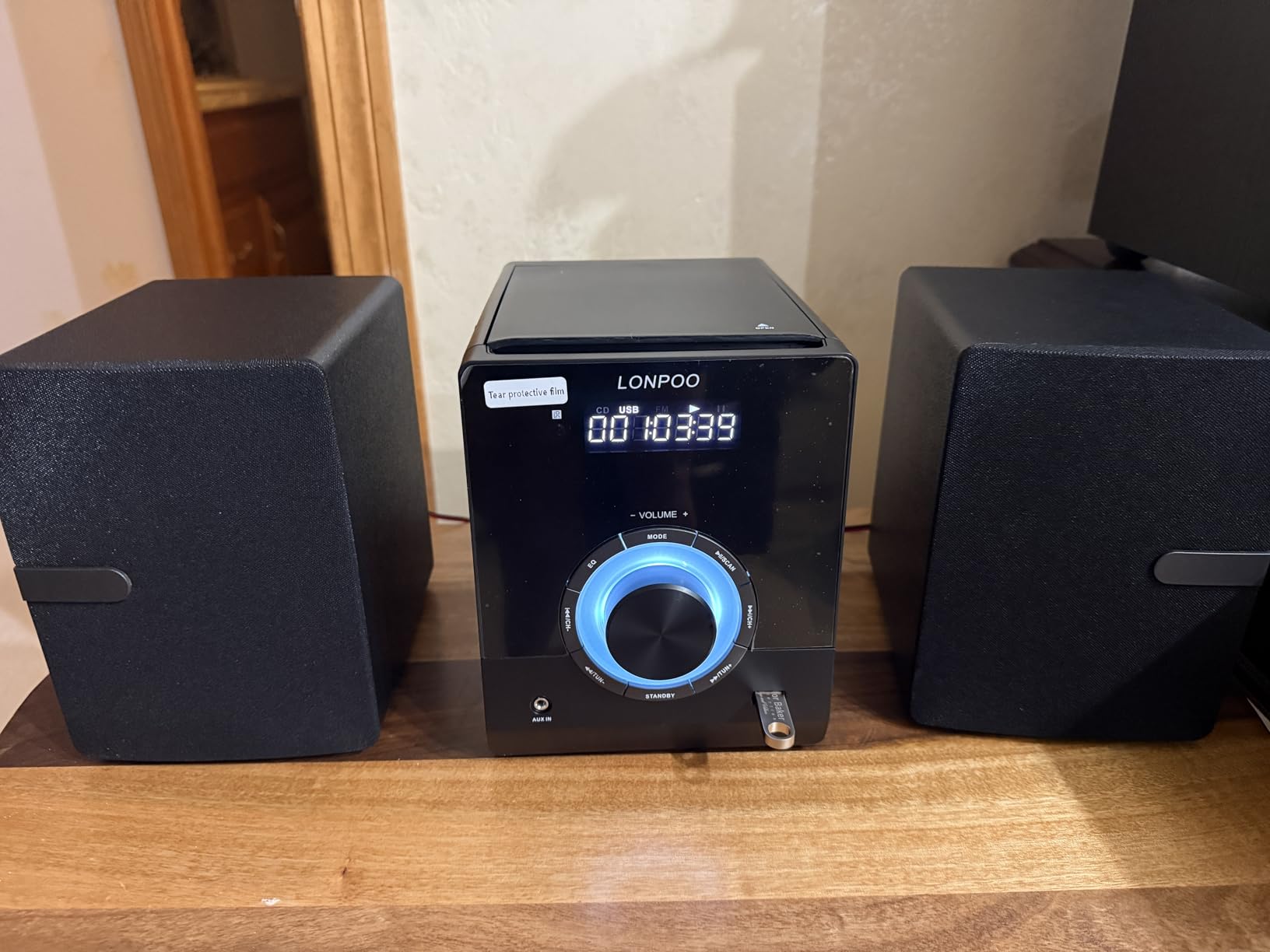Home CD Stereo Shelf System, 30W Micro HiFi System with Bluetooth customer photo 2