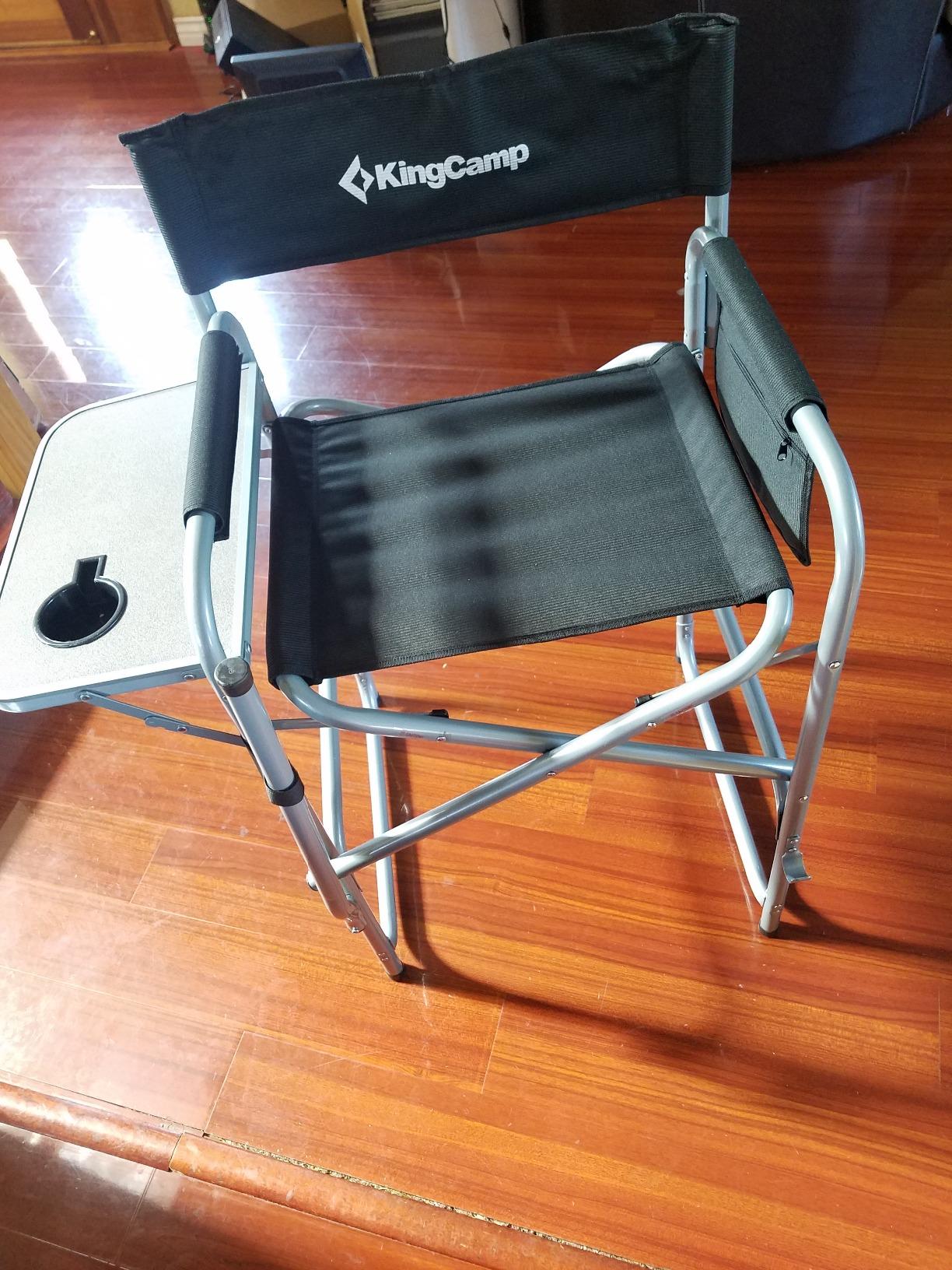 KingCamp Directors Chair, Heavy Duty 400lbs Camping Chair for Adults, Black customer photo 2