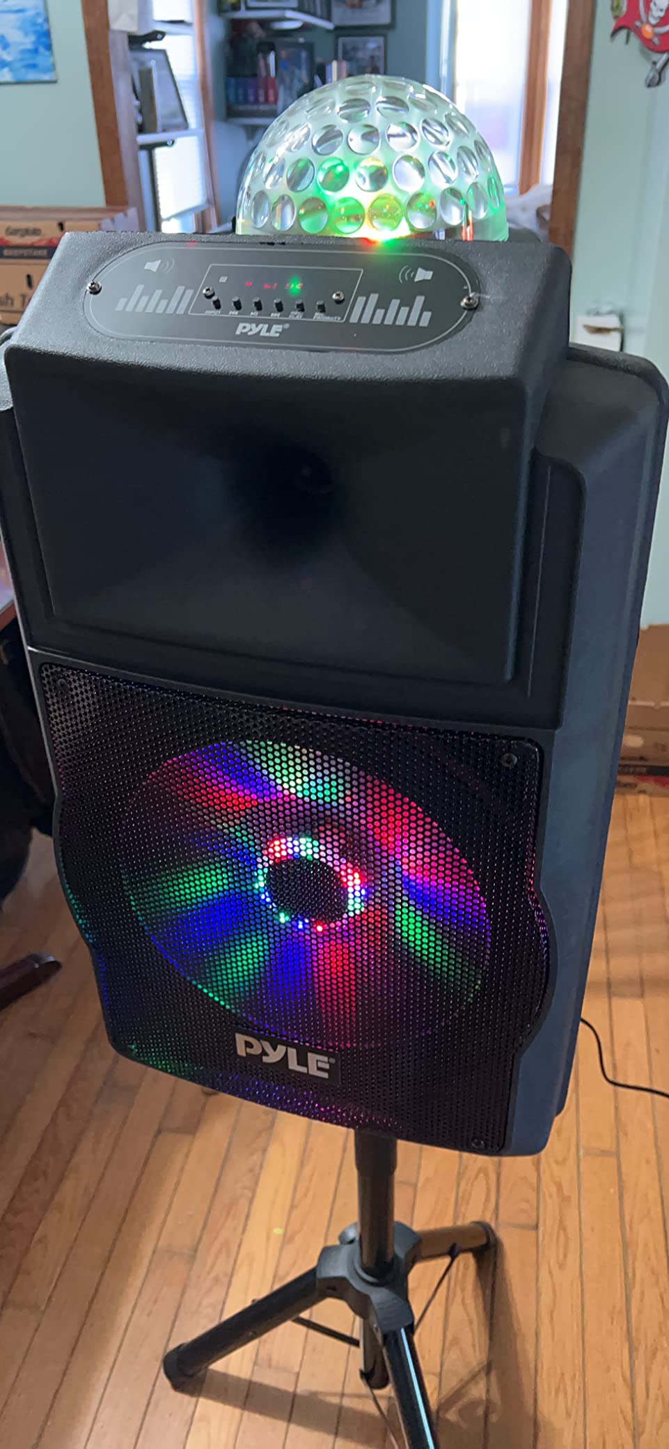 Wireless Portable PA Speaker System - 700 W Battery Powered Rechargeable Sound Speaker and Microphone Set with Bluetooth MP3 USB Micro SD FM Radio AUX 1/4