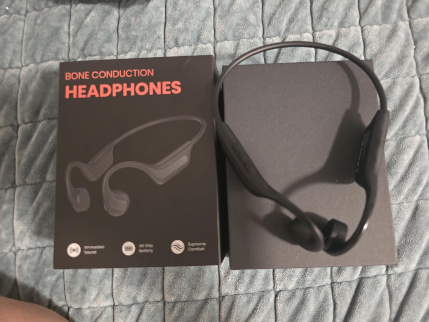 New Bone Conduction Headphones Bluetooth 6.0 Open Ear Headphones with Mic, Balanced Audio, Reduced Sound Leakage, IP54 Waterproof Secure Fit, Wireless Sports Headphones for Running, Workout & Cycling customer photo 2
