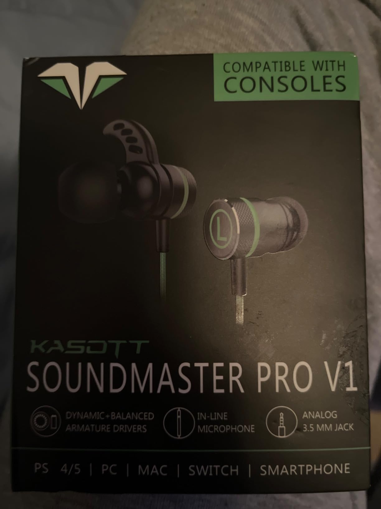 KASOTT SoundMaster Pro V1 - Gaming Earphones with Dual Audio Drivers,Battle Buds,in-Line Mic with Mute and Volume Control, Compatible with Xbox Series,Xbox One,PS5,PS4,Switch,Pc with 3.5mm Aux customer photo 2