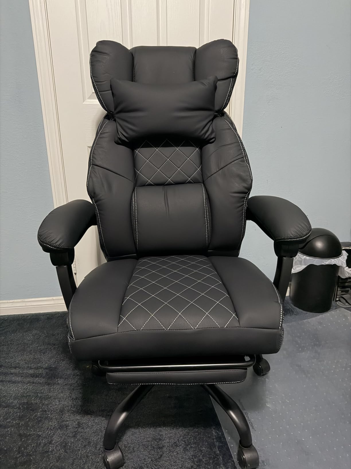 GTPLAYER Big&Tall Ergonomic Gaming Chair, Wide Spring Seat, Linkage Armrest,Earth BLK customer photo 1
