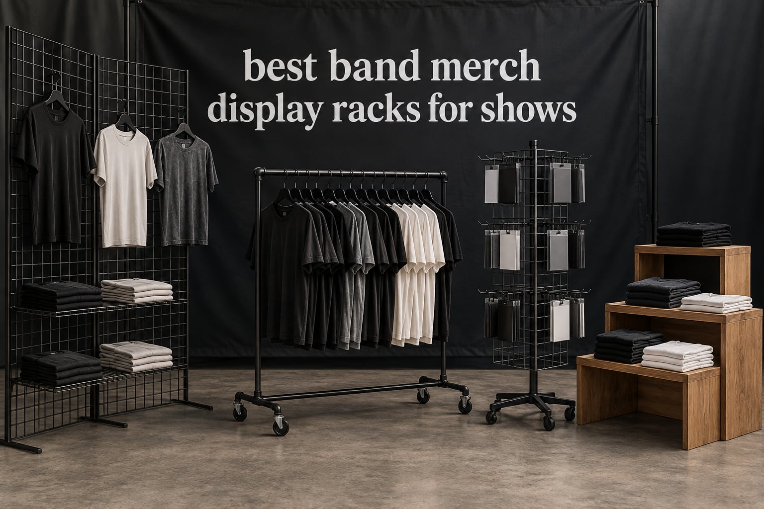 best band merch display racks for shows