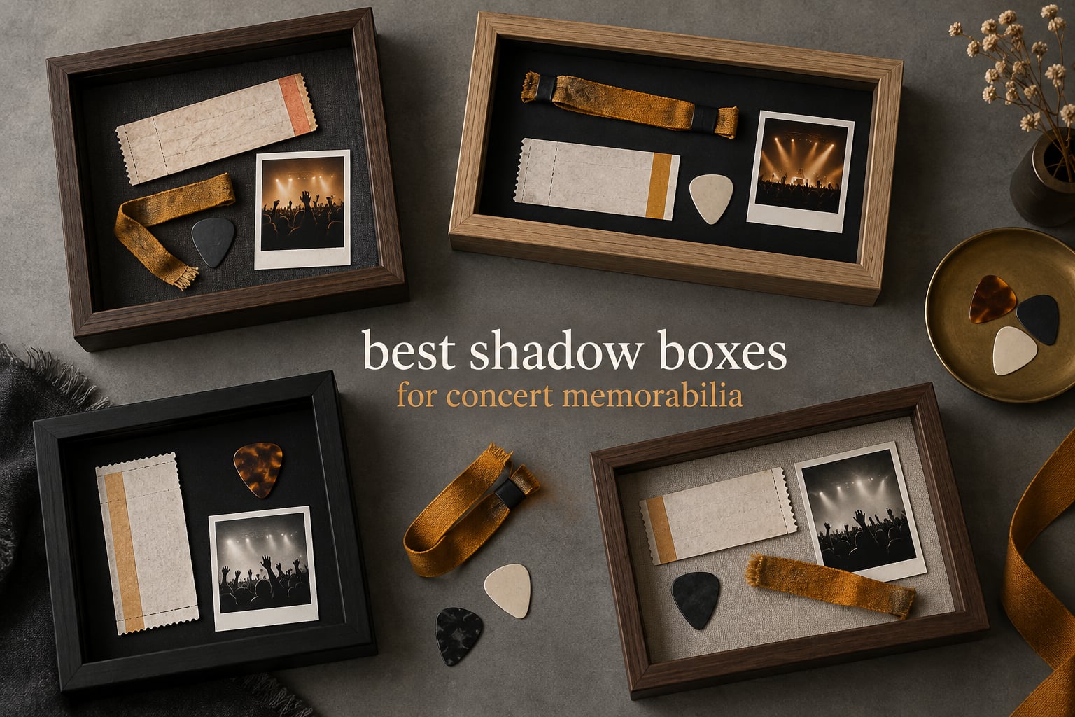 best shadow boxes for concert memorabilia