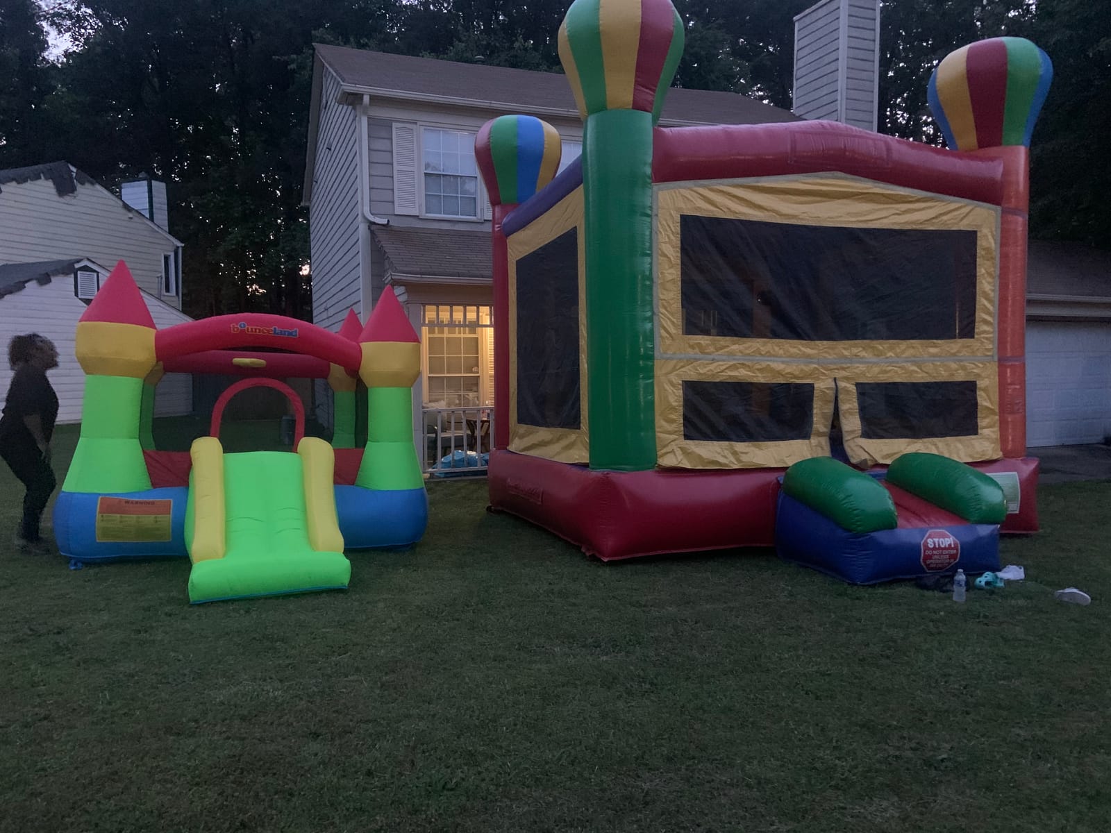 Bounceland Bounce House Castle with Basketball Hoop Inflatable Bouncer, Fun Slide, Safe Entrance Opening, UL Certified Strong Blower Included, 12 ft x 9 ft x 7 ft H customer photo 1