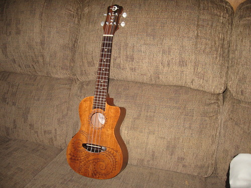 Luna Tattoo Concert Mahogany Acoustic/Electric Ukulele with Preamp & Gig Bag customer photo 1
