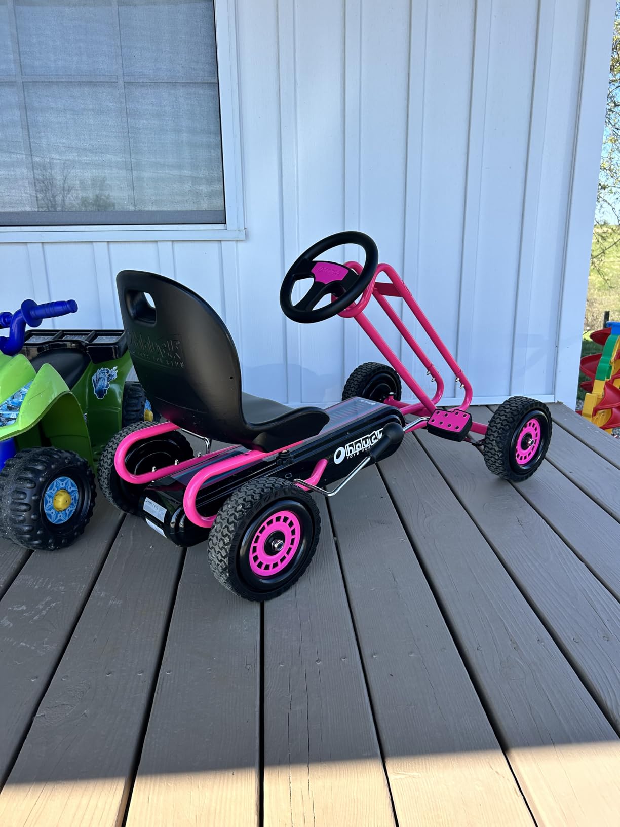 hauck Kids Pedal Go Kart, 4 Wheel Bike Cart, Ride for Ages 4-8, Green customer photo 1