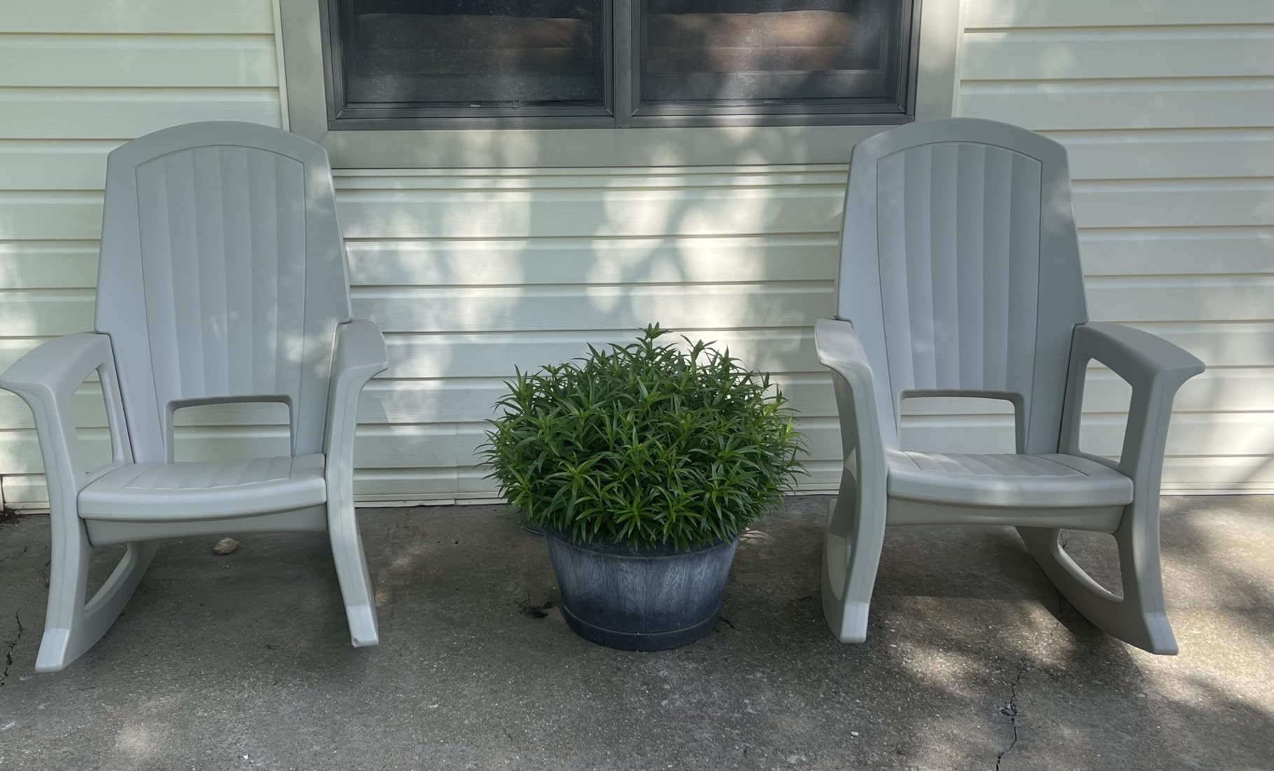 Semco Rockaway Heavy Duty All Weather Patio or Deck Rocking Chair, Taupe customer photo 1