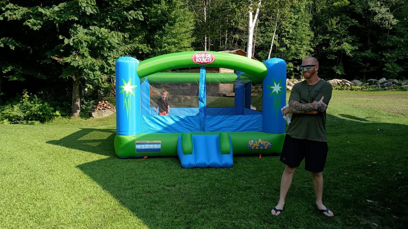 Blast Zone Big Ol Bouncer Inflatable Bounce House w/Blower - Huge - Premium Quality - 6 Players customer photo 2