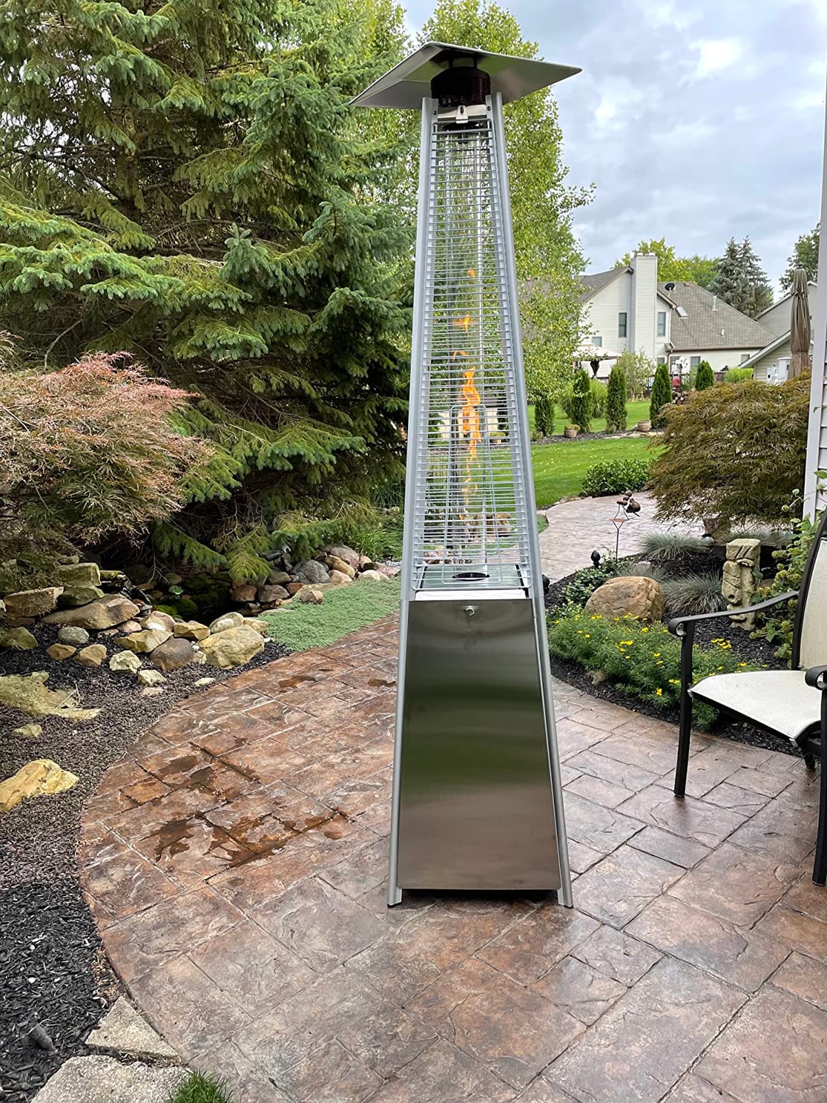 Outdoor Propane Patio Heater - Commercial LP Gas Porch & Deck Heater - Black customer photo 2