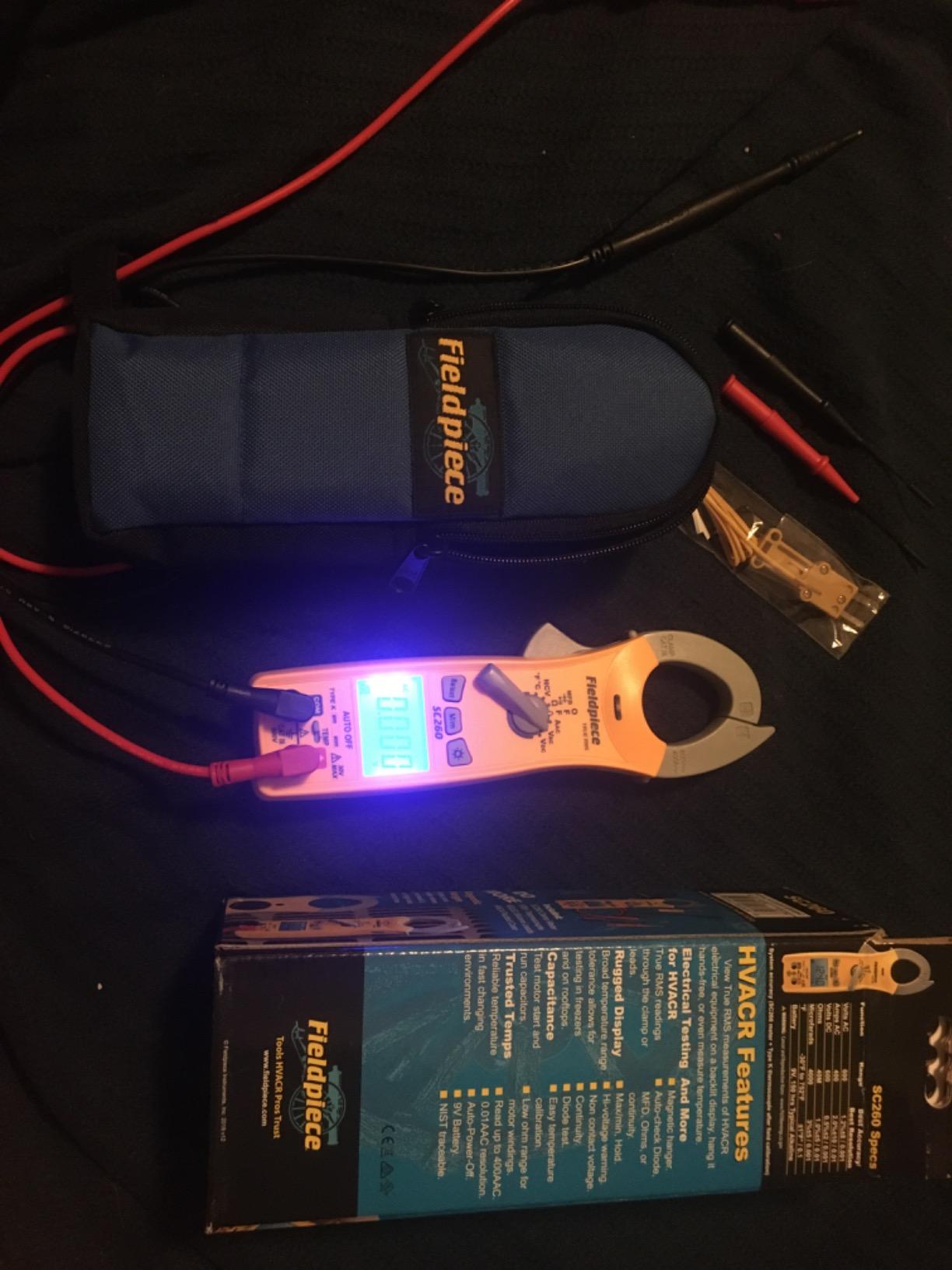 Fieldpiece Compact HVACR Clamp Multimeter SC260 – True RMS Clamp Meter with Temperature, Capacitance & Backlight customer photo 1