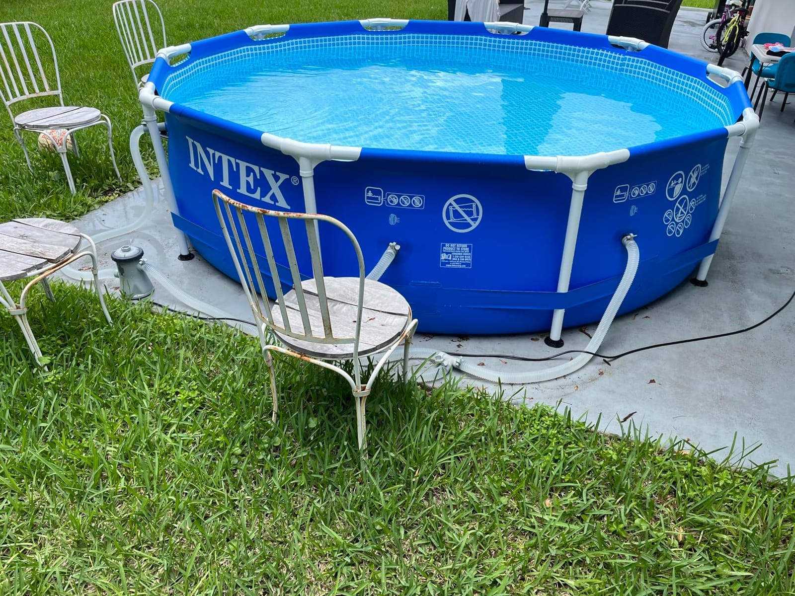 INTEX Metal Frame 12ft x 30in Round Above Ground Swimming Pool Set w/Pump customer photo 1