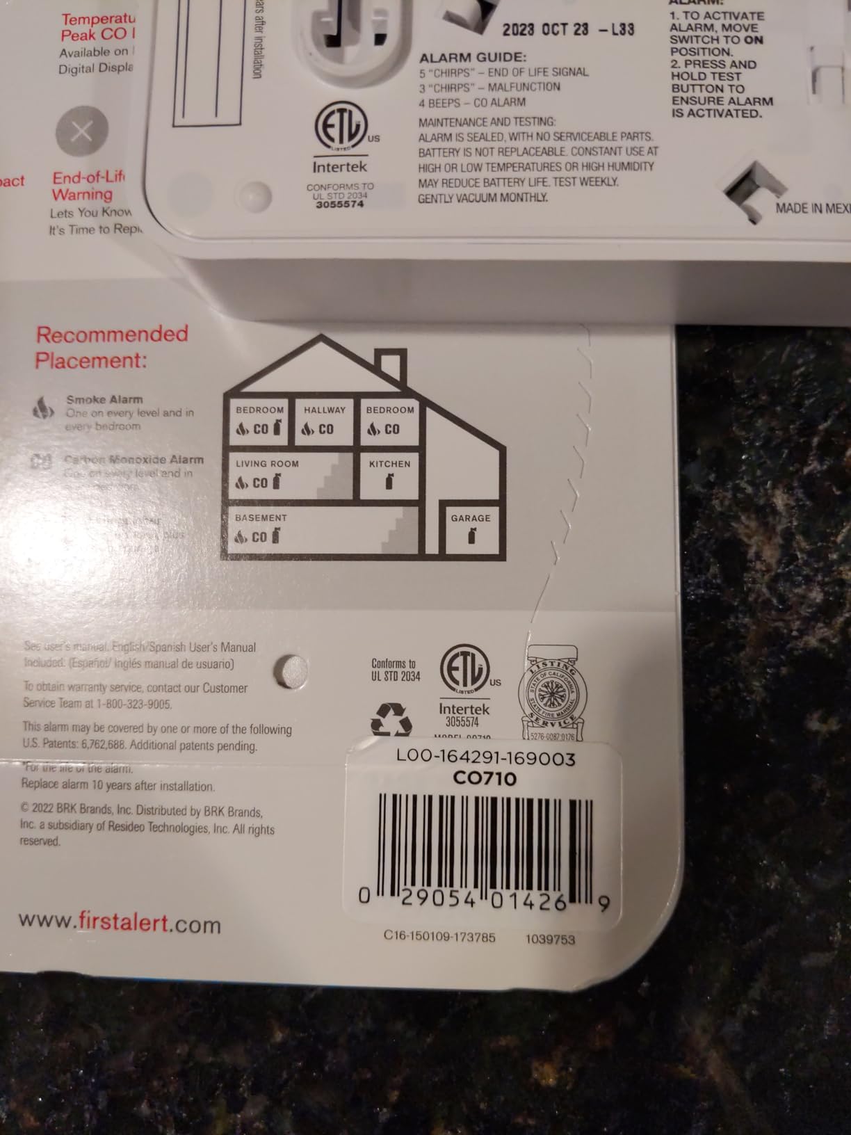 First Alert 10-Year Battery Carbon Monoxide Alarm with Digital Display customer photo 1
