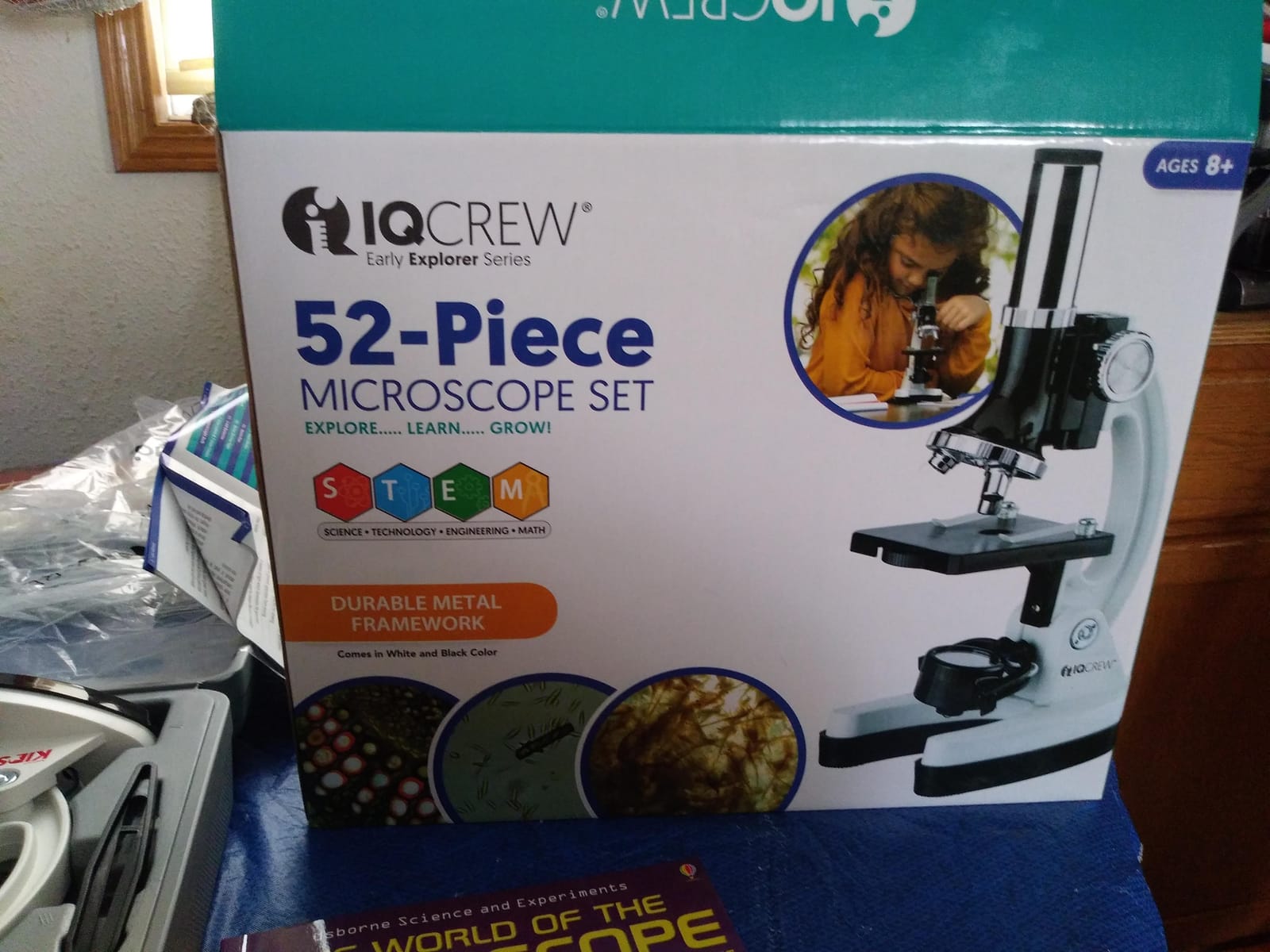 AmScope M162C-2L-PB10-WM-SP14-50P100S 1000X Microscope Kit customer photo 2