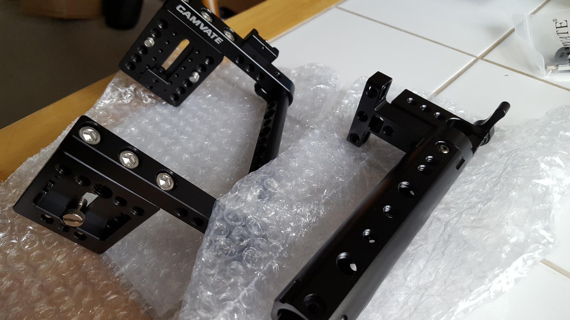 CAMVATE DSLR Camera Cage Top Handle Wood Grip Compatible for Sony Panasonnic customer photo 2