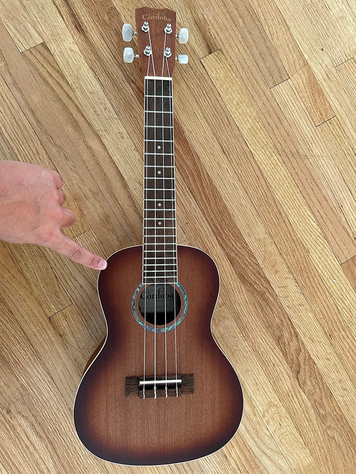 Cordoba 15CM E Concert Electric Ukelele Edgeburst customer photo 1