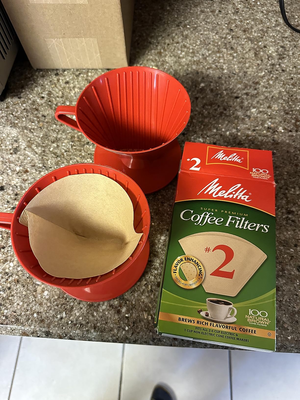 Fino Pour-Over Coffee Brewing Filter Cone, Number 1-Size, Red, Brews 1 to 2-Servings customer photo 1