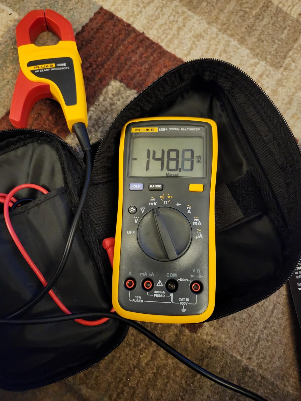 Fluke 15B+ Digital Multimeter, for Electrical Applications, Measures AC/DC Voltage and Current Measurements up to 1000V and 10A, Along with Resistance, Continuity, Diode, and Capacitance Capabilities customer photo 1