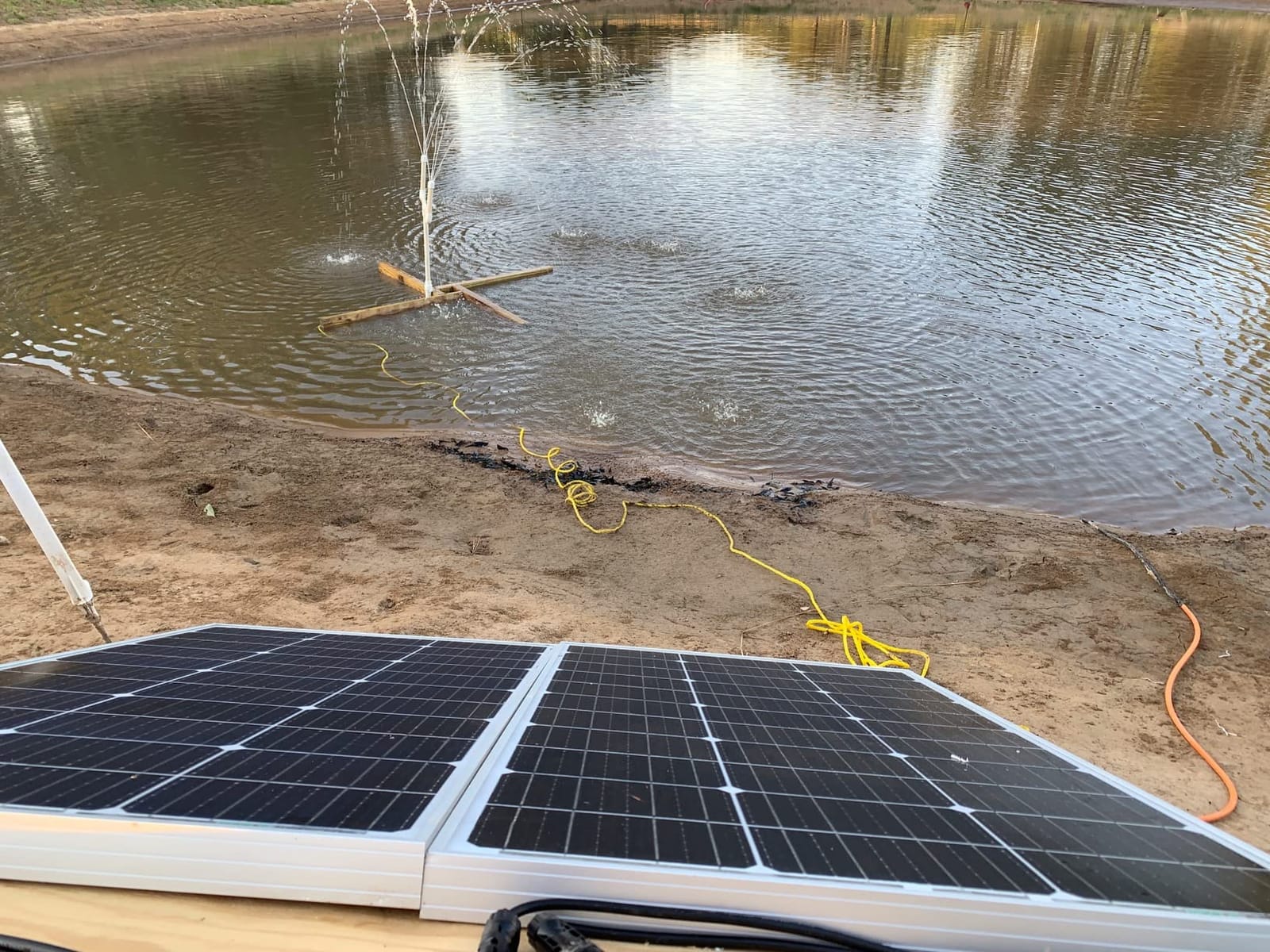 ECO-WORTHY 3.2GPM Solar Well Pump Kit for Watering- 1pc Submersible 12V Solar Water Pump + 2pcs 100W Mono Solar Panel + 20A Charge Controller for well, off-grid living, Irrigation customer photo 2