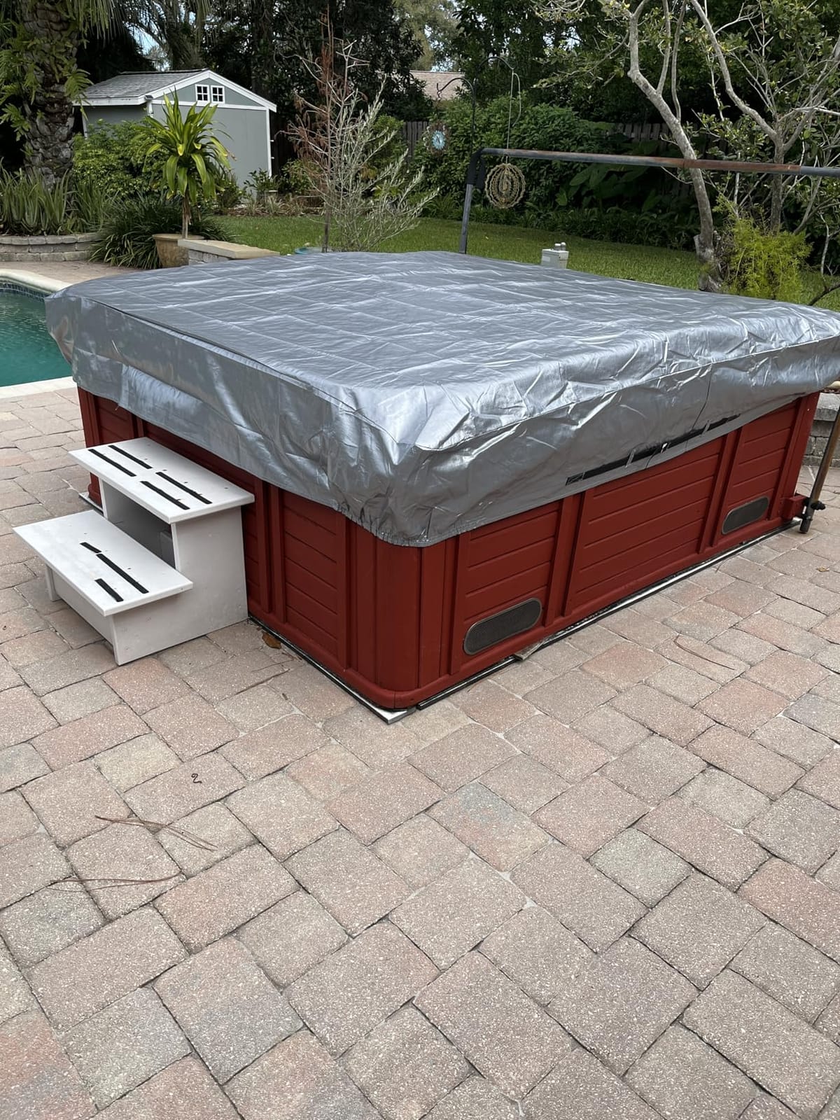 Waterproof Hot Tub Cover 170G Polyethylene Spa Cover customer photo 2