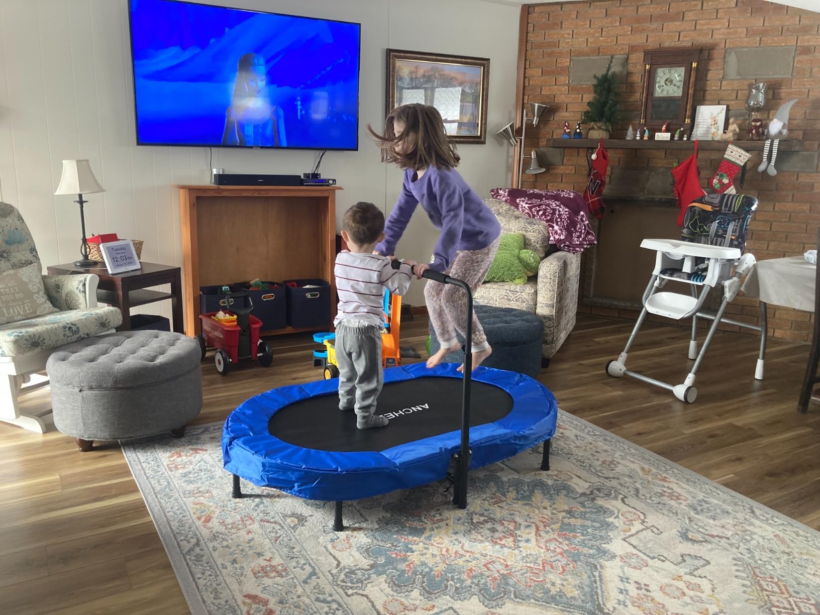 ANCHEER Trampoline for Kids, Toddler Trampoline Indoor Sports and Outdoor Games 56