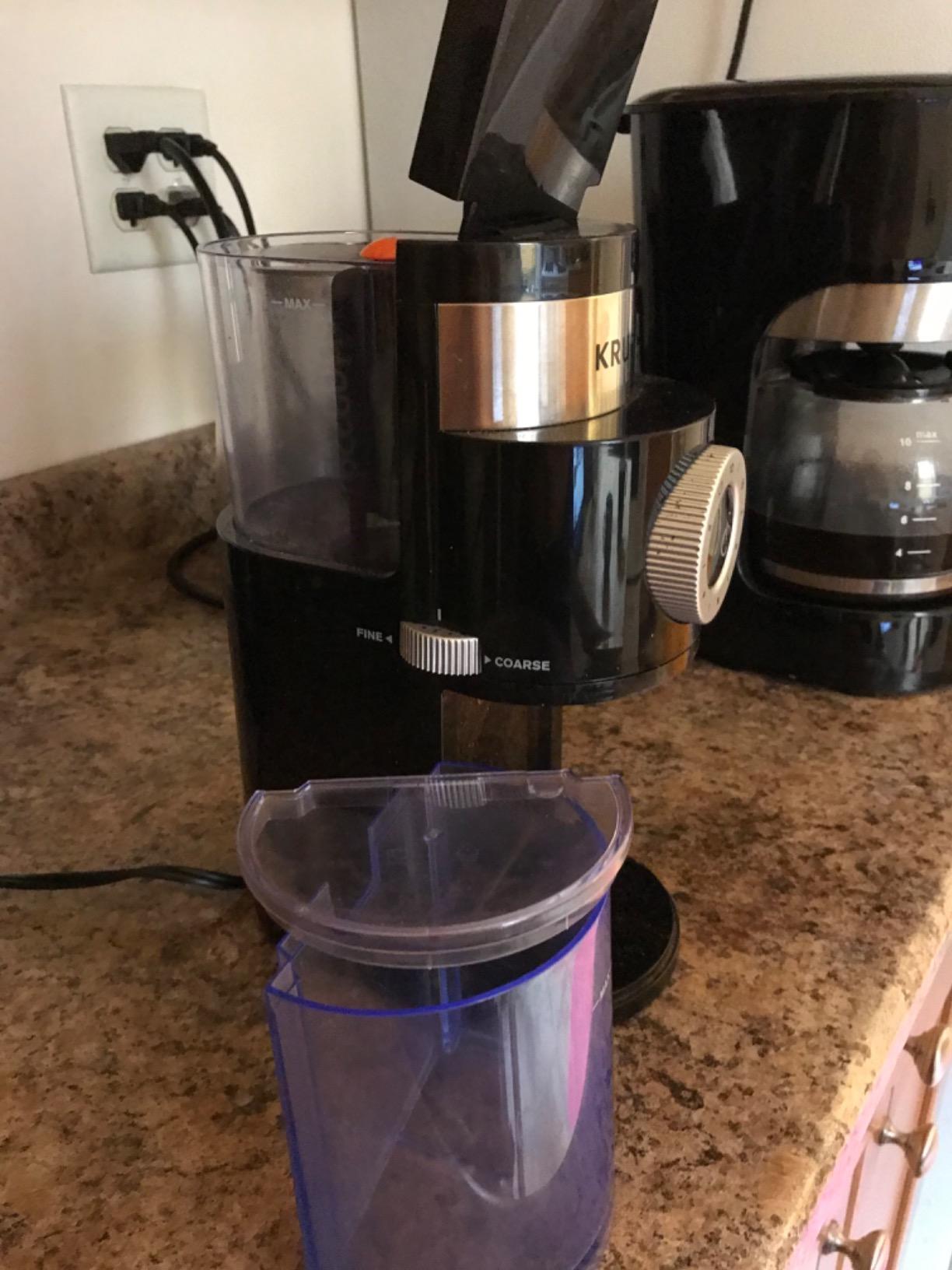 KRUPS Precision Burr Coffee Grinder: 12 Settings, 8 oz Capacity for Drip, French Press, Espresso, Pour Over, Cold Brew - Stainless Steel, 110W, Auto-Stop, Easy Clean - Coffee Grinders for Home Use customer photo 2