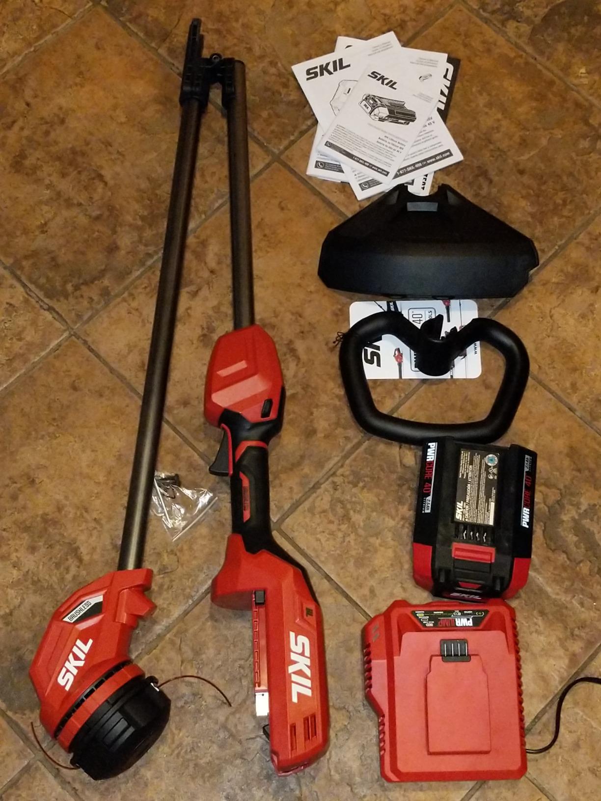 SKIL PWR CORE 40 14-Inch Brushless 40V Lightweight String Trimmer Kit with Twist Load Including 2.5Ah Battery and Auto PWR JUMP Charger - LT4818-10 customer photo 1