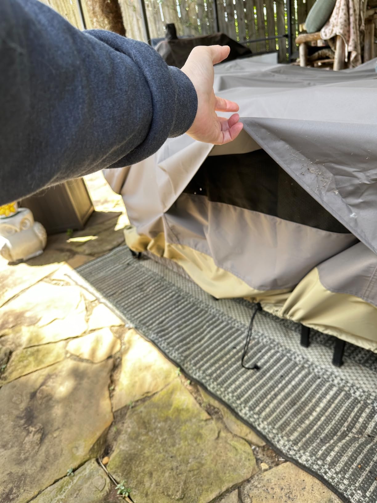 KylinLucky Outdoor Patio Sofa Covers 88 x 40 x 33 inch Waterproof Grey customer photo 2