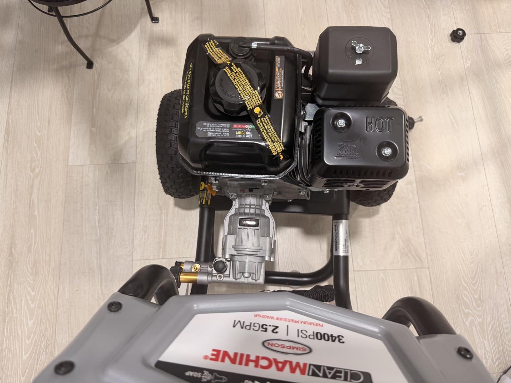 Simpson Clean Machine 3400 PSI Gas Pressure Washer, 2.5 GPM, CRX engine customer photo 2