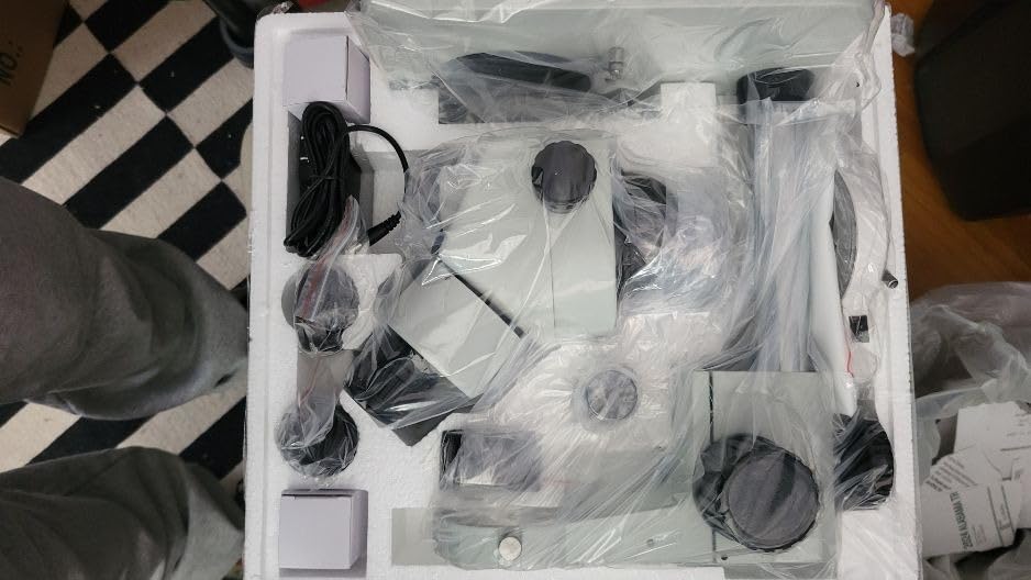 SWIFT Trinocular Stereo Zoom Microscope with 56-Bulb LED Ring Light,3.5X-90X Magnification,WF10X Eyepieces,0.7X-4.5X Zoom Objective, 0.5X 2.0X Additional Objectives,Table Pillar Stand customer photo 2